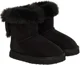 Saxo Blues Botine cu efect de piele intoarsa cu blanita Faux Black foto
