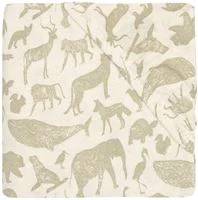 Простыня на резинке Jollein Jersey Animals Olive Green, 40/50x80/90 см foto