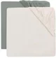 Cearsaf cu elastic Jollein Jersey Sea Green/Ivory, 120x60 cm, 2 buc. foto