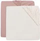 Cearsaf cu elastic Jollein Jersey Wild Rose/Ivory, 120x60 cm, 2 buc. foto