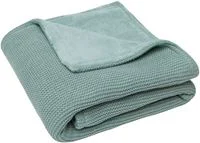 Paturica Jollein Basic Knit Forest Green/Fleece, 75x100 cm foto