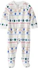 Carter's Pijama din fleece Christmas Ivory Fair Isle foto