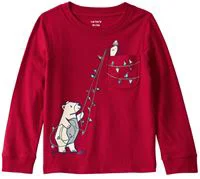 Carter's Bluza cu maneca lunga Red Polar Bear
