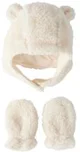 Carter's Комплект 2 в 1 Sherpa White - шапочка и варежки foto