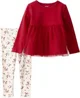 Carter's Комплект 2 в 1 Christmas Red Tulle - кофта с тюлем и штаны foto