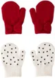 Carter's Set 2 perechi de manusi Mitten Heart Print-Red Bow foto