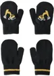 Carter's Set 2 perechi de manusi Mitten Black Construction foto