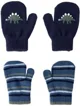 Carter's Set 2 perechi de manusi Mitten Dino Patch Blue Stripe foto