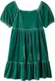 Carter's Rochita din catifea cu maneca scurta Green foto