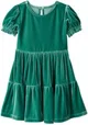 Carter's Rochita din catifea cu maneca scurta Christmas Green foto
