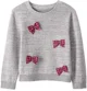 Carter's Хлопковый свитер с бантиками Christmas Grey Bow foto
