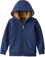 Carter's Hanorac cu gluga si fermoar Zip-Up Jacket Velboa Navy