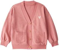 Carter's Хлопковый кардиган на пуговицах Terry Pink Heart