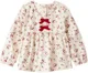 Carter's Хлопковая блузка с длинными рукавами Christmas Ivory Floral foto