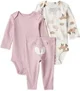 Carter's Set 3 piese Pink Deer - 2 body cu maneca lunga si pantaloni foto