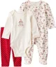 Carter's Комплект 3 в 1 Christmas Floral - пижама, боди с длинными рукавами и штаны foto