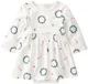 Carter's Rochita tip body cu maneca lunga Christmas Ivory Wreath foto