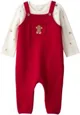 Carter's Set 2 piese Christmas Red Gingerbread Overall - bluza si salopeta foto