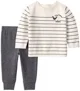 Carter's Set 2 piese Stripe Sheep - pulover si pantaloni foto