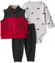Carter's Set 3 piese Red Train Christmas Print - vesta, body si pantaloni foto