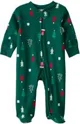 Carter's Pijama din bumbac Christmas Tree Green Mini foto