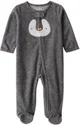Carter's Pijama din microfleece Gray Penguin Face foto