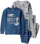 Carter's Set 2 pijamale din bumbac Blue-Grey Tool foto