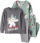 Carter's Комплект из 2 пижам хлопковых Grey-Green Yeti foto