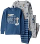 Carter's Set 2 pijamale din bumbac Blue-Grey Tool foto