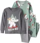 Carter's Комплект из 2 пижам хлопковых Grey-Green Yeti foto