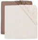 Cearsaf cu elastic Jollein Jersey Milky Coffee/Ivory, 120x60 cm, 2 buc. foto
