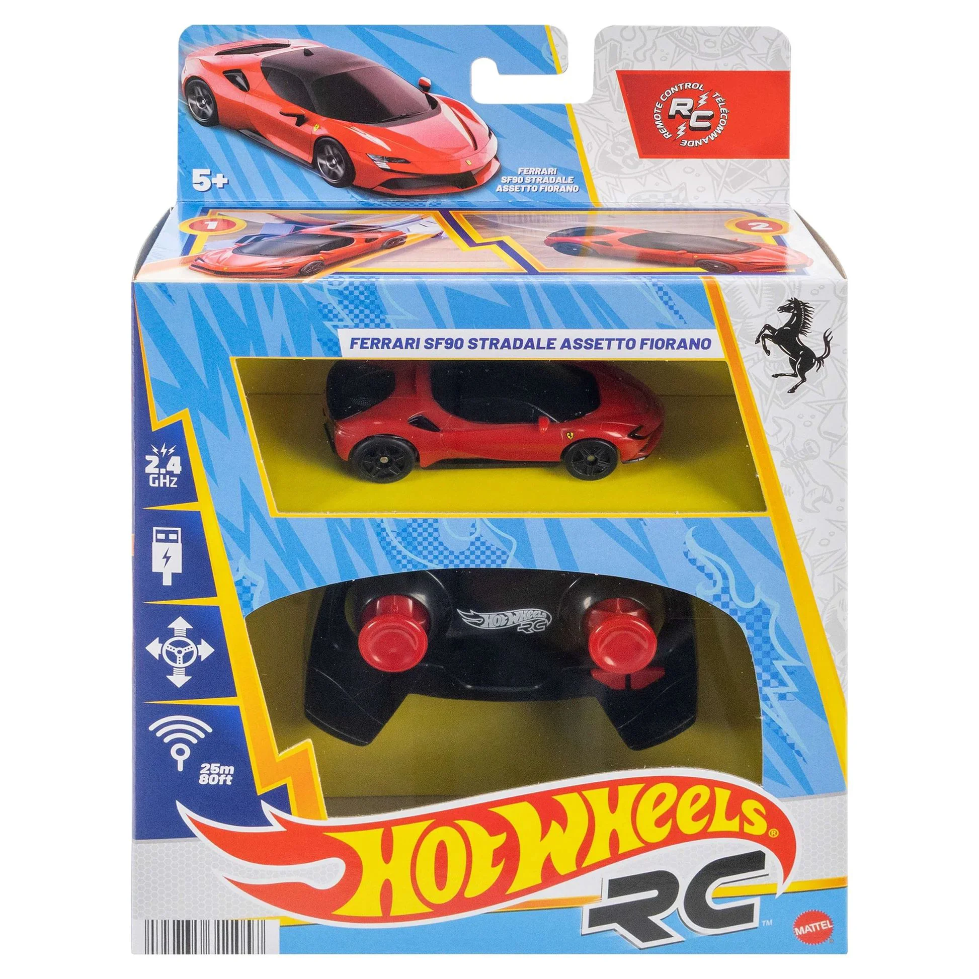 image for Automobil de curse cu telecomanda Hot Wheels Ferrari SF90 1:64 foto
