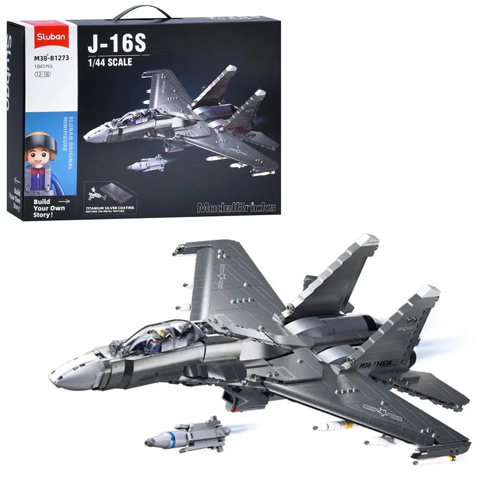 image for Конструктор Sluban Авианосец J16 – 1041 деталь, масштаб 1:44 foto