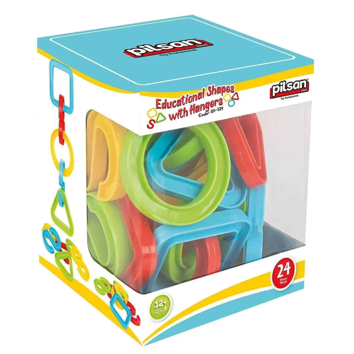 Joc educativ Pilasn Forme Geometrice, 18 piese foto