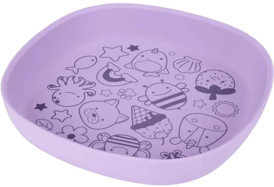 image for Farfurie din silicon Skip Hop Squad Purple foto