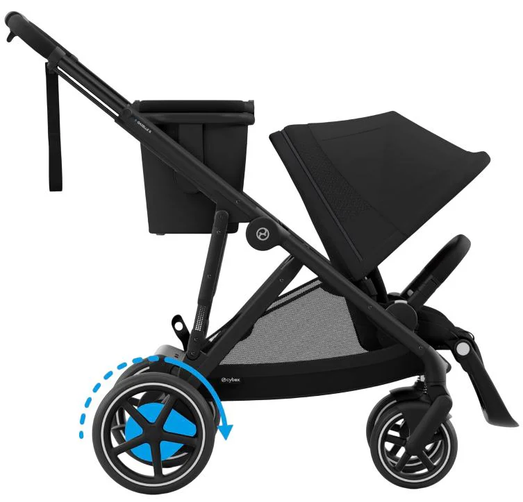 image for Двойная коляска Cybex e-Gazelle S BLK BP Moon Black foto