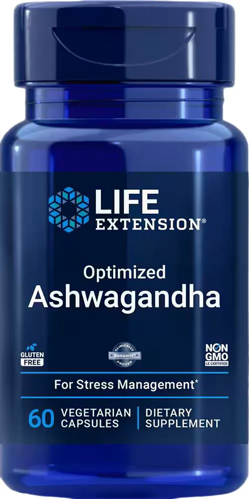 image for Пищевая добавка Life Extension Ashwagandha, 60 растит. капсул foto