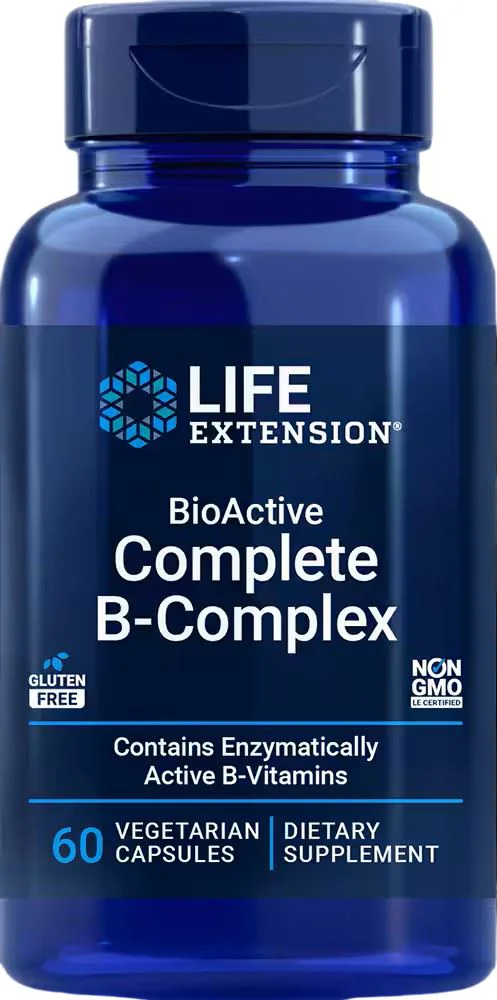 image for Supliment alimentar Life Extension Bioactive Complete B-Complex, 60 veg. capsule foto