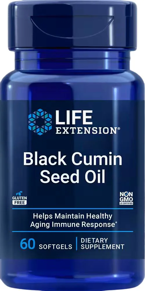 image for Пищевая добавка Life Extension Black Cumin Seed Oil, 60 капсул foto
