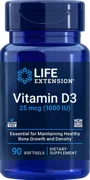 Supliment alimentar Life Extension Vitamina D-3 25 mcg 1000 IU, 90 capsule foto