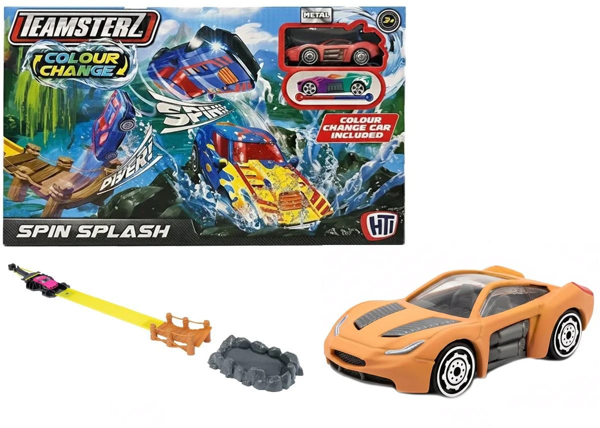 image for Игровой набор HTI Teamsterz – Трек «Вращение и Всплеск» с металлической машинкой foto