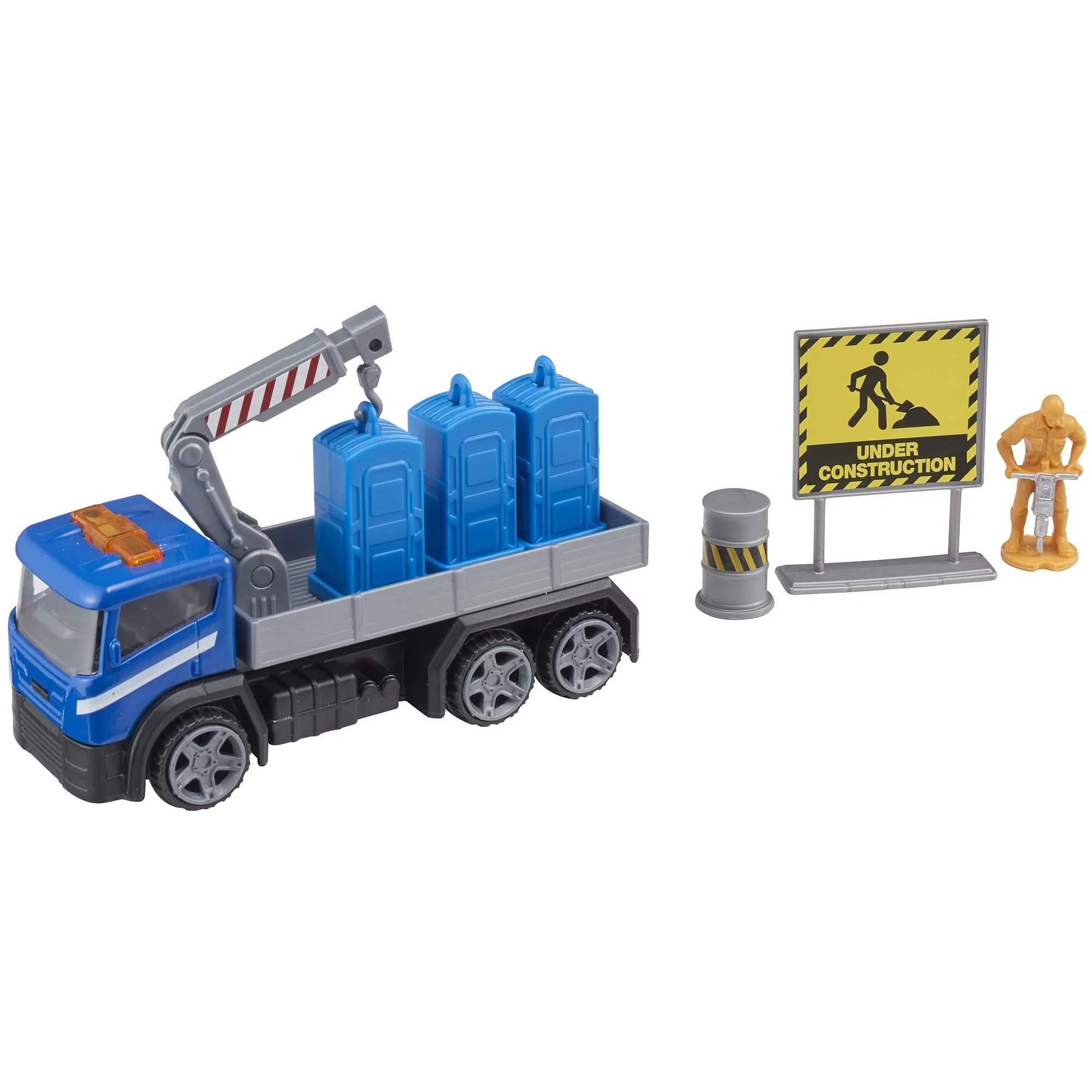 image for Camion  HTI Teamsterz City Loader cu remorca si brat telescopic pentru incarcare, in as. foto