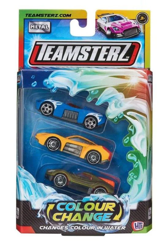 image for Set de 3 masinute cu schimbare de culoare HTI Teamsterz S/M foto