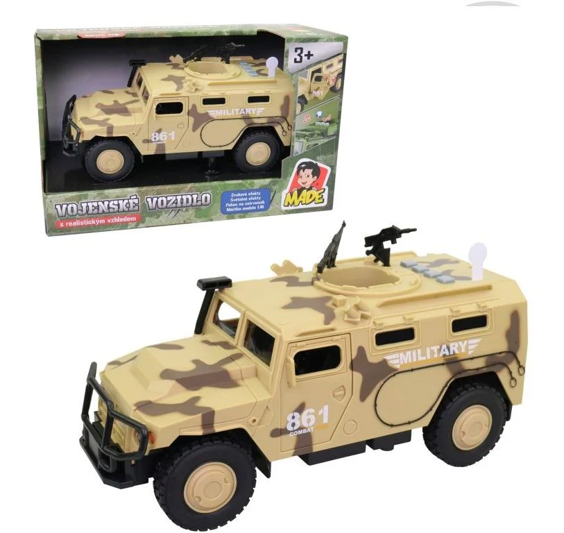 Vehicul blindat militar cu inertie Wenyi cu lumini, sunete si usi mobile, 1:16 foto