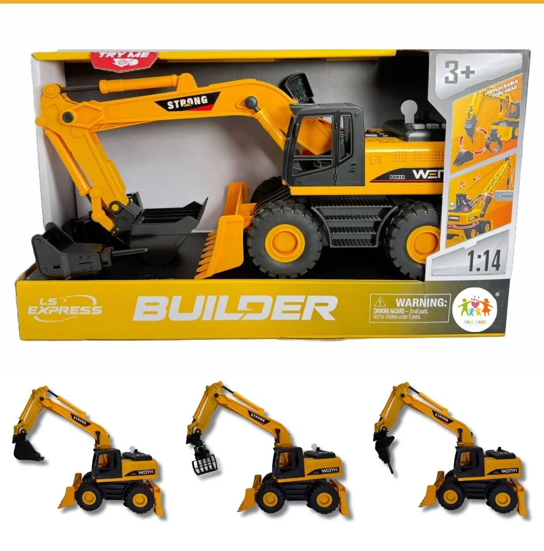 image for Utilaj special Wenyi Excavator 3 in 1 cu lumini si sunete, 1:14 foto