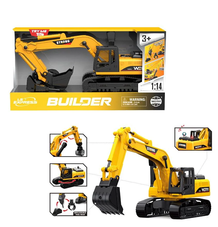 image for Utilaj special Wenyi „Excavator” 3 in 1 cu lumina si sunete, 1:14 foto