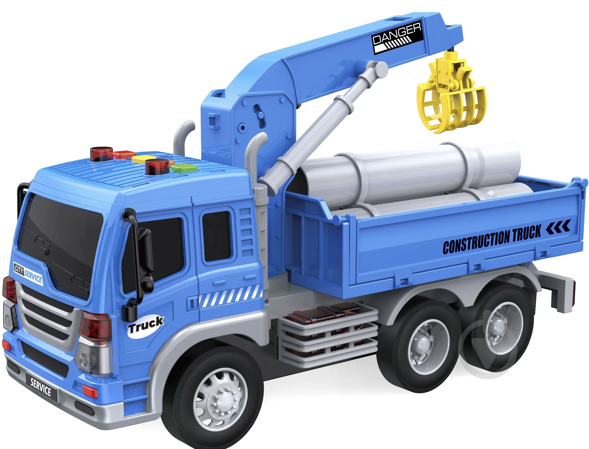 image for Camion cu inertie Wenyi cu teava de apa cu lumini si sunete, 1:16 foto