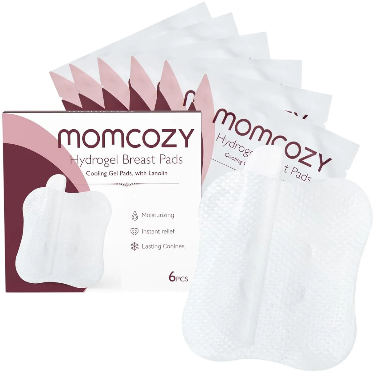 image for Absorbante reutilizabile cu gel racoritor pentru alaptare Momcozy, 6 buc. foto
