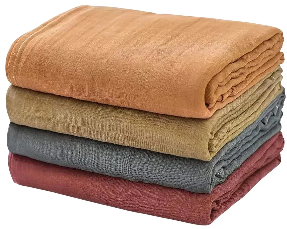 image for Муслиновые пелёнки Momcozy Swaddle Wrap, 120x120 см, 4 шт. foto