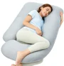 Подушка для беременных в форме U Momcozy Cooling Fabric Light Grey foto